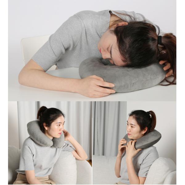 Ergonomic Contour Washable Travel Neck Pillow 350g Filling Customizable Color