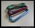 High quality flat aluminum hooks standard D shape colorful carabiners factory