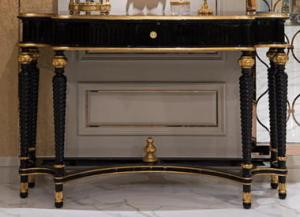 China Empire style golden gilt console hallway console table and mirror TO-028 factory