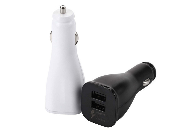 Qc 2.0 Double Usb Car Charger , Samsung Fast Charging Car Charger For S6 S7 / Note 4 5