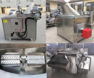 China Stainless Steel Water Oil Mixed Chicken Automatic Frying Machine factory