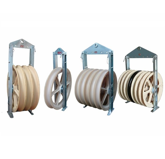China Bundled Conductor Stringing Blocks With 916mm Nylon Sheave factory