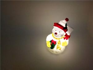 China High Quality Wireless Christmas LED Decoration Mini Light up Snowman Plastic Toy factory