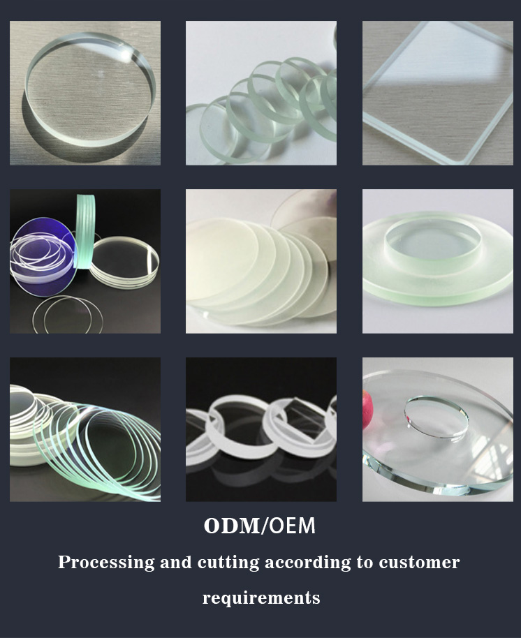 Narrow Bandpass Optical Components Quartz Optical Window 350 to 1100nm