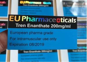 China Pharmaceuticals Adhesive Glass Vial Labels Stickers For 200 Mg Tren Enanthate factory