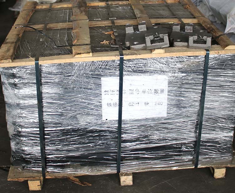 Casting Iron Railway Parts Tie Plate Rail Steel Base Plate For Railway Fastening System