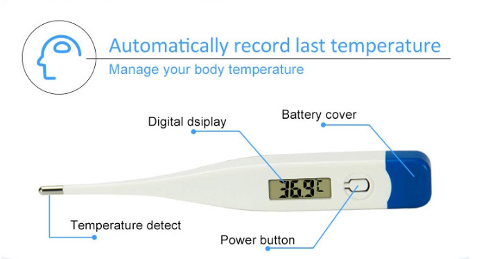 Home Use Electronic Rigid tip medical digital thermometer for fever
