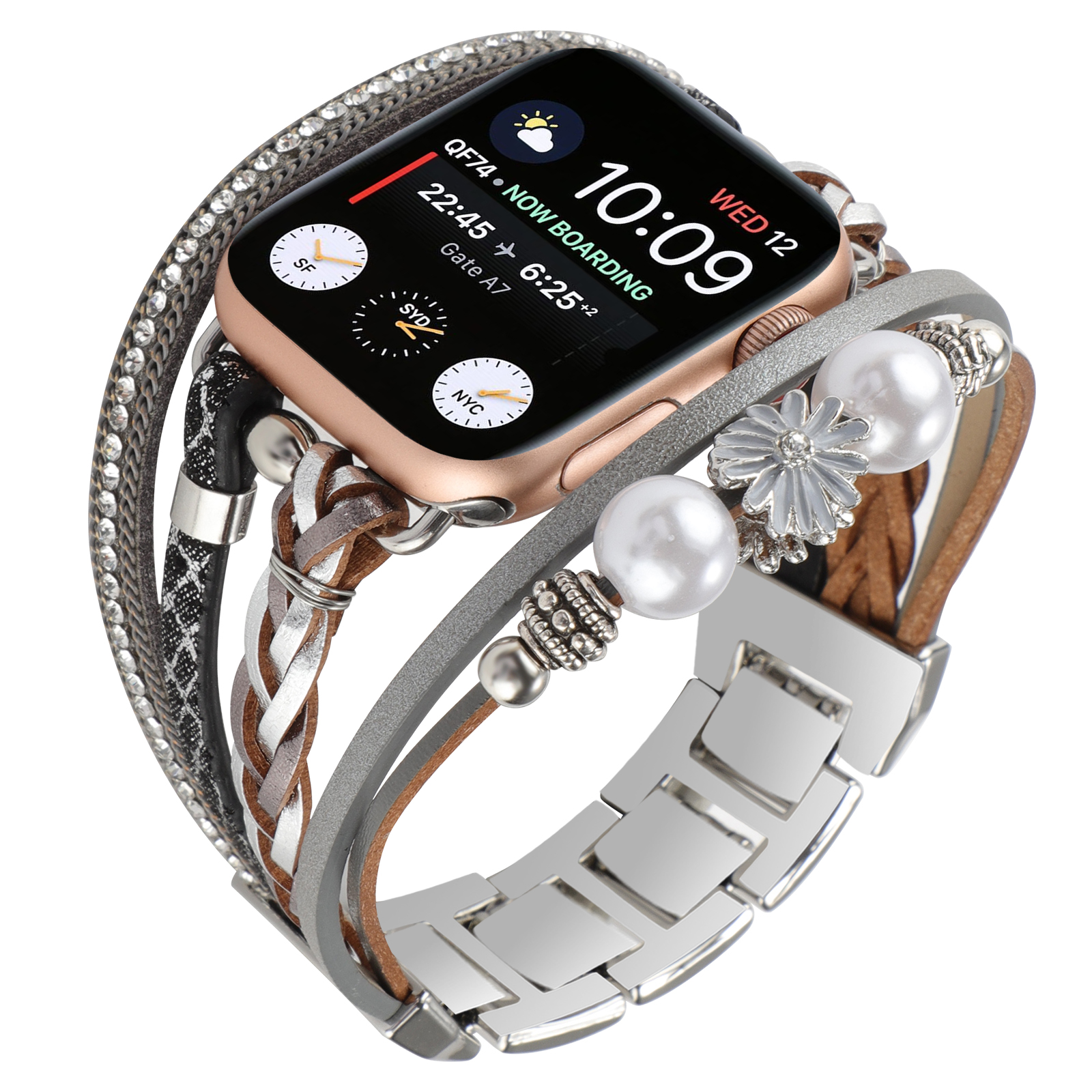 DHL.UPS.FEDEX.EMS Trendy Zou Chrysanthemum Decorative Smart Watch Band