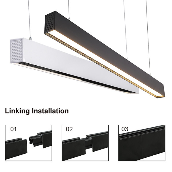 Office Lamp 20W-50W Dimmable Industrial LED Linear Lighting With 85° Beam Angle