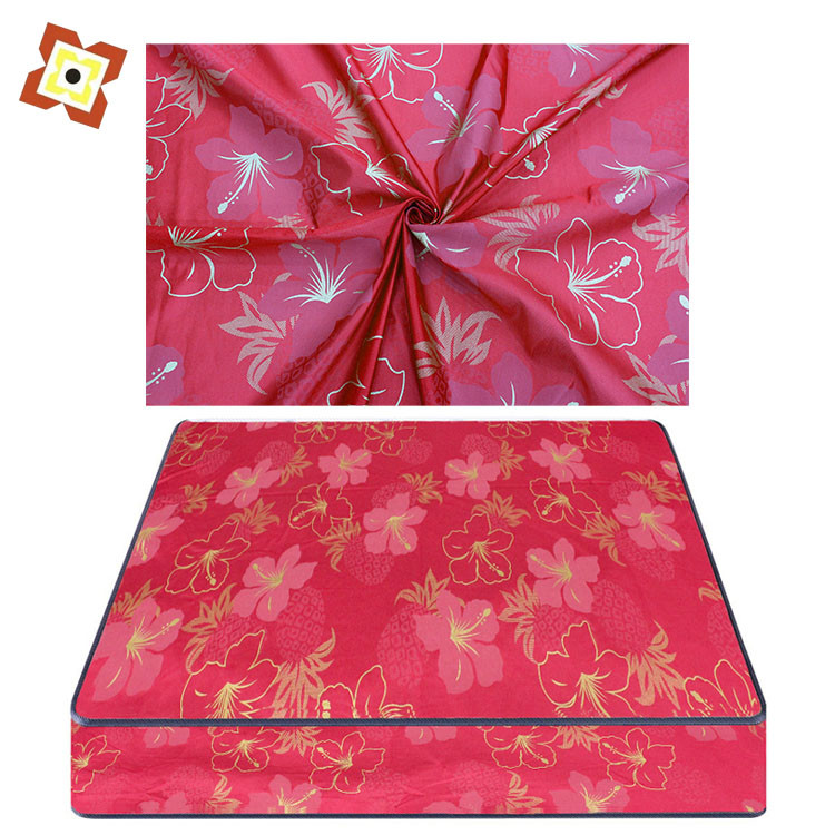 Gold Powder Printed Mattress Quilting Fabric Polyester Warp Knitted Pillow Interior Decoration
