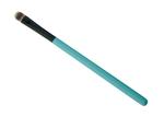 Black Metal Ferrule Wood Handle Eye Shadow Brush With Grey White Nylon Hair