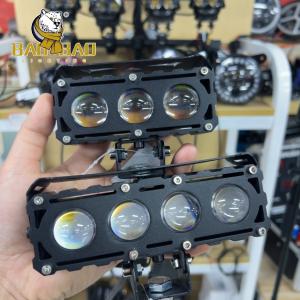 China 40 Watts 50 Watts Full Metal Red Devil Eyes White Yellow Dual Color Motorcycle LED Fog Light factory