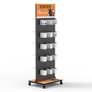 China Customizable Mobile Phone Accessories Metal Rolling Display Rack For Shops And Shopping Centers factory