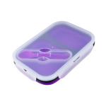 2 Compartment Lunch Box Silicone Household Products Collapsible Lunch Containers