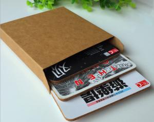 China Brown Box packaging Wooden cork coaster Customized size and printed logo for home and hotel factory