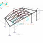 popular design aluminum outdoor roof truss with CAD drawing