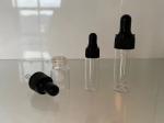 Dropper Spiral 5ml Essential Oil Bottle Transparent Glass For Skincare