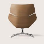 Scandinavian Design Shrimp Lounge Chair , Leather Cor Shrimp Chair With Ottoman