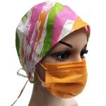 S&J Digital printing disposable spunlace non woven color 4 ply surgeon face mask