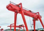 Double Beam Steel Frame Rail Track Gantry Crane On Wheels IP54 Protection Grade