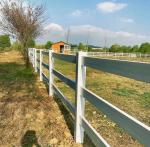 3 Rails 4 Rails White Vinyl Farm Fence For Livestock