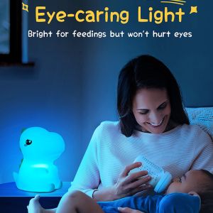 Dinosaur 9.4cm Portable Color Changing Night Lamp With USB Rechargeable