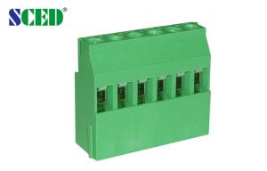 China Pitch 5.08mm 300V 10A 2P - 24P PCB Terminal block Euro type Raising series for power equipments factory