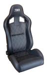 Adjustable Black PVC/PU Racing Seat / Sports Racing Car Seat with single slider