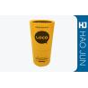 Buy cheap Strong Kraft Paper Tubes Packaging With Lid , Cardboard Tube Boxes Yellow Color from wholesalers