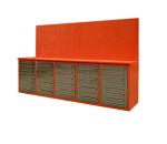 Stainless Steel Handles 72in Orange Tool Cabinet with Tools Heavy Duty Cabinet