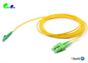 China Optical Fiber Patch Cable SC APC - LC APC OS2 9 / 125um G652D Duplex 2.0mm LSZH Yellow factory
