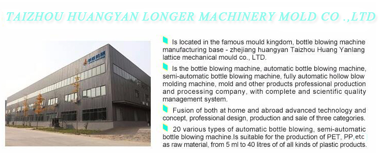 Semi Automatic 4 Cavity 500ML Small Plastic Bottle Making Machine with Speed Blue Design