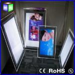 Rectangle Wall Crystal LED Light Box / Aluminum Frame Light Box Supler Thin