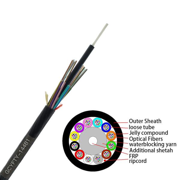 GCYFY 48 Core FRP HDPE Air Blown Fiber Cable Aramid Yarn