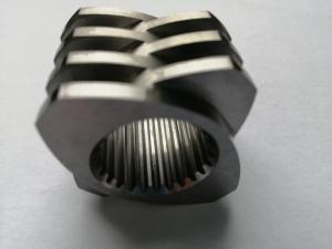 China Corrosion Resistance ZE77 Involute Inner Spline Neutral Extruder Screw Element Kneading Block factory