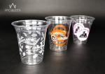 Branded Clear PET Disposable Plastic Drinking Cups For Fresh Juice