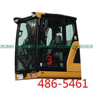 China 486-5461 CATERPILLAR Cab Glass Left Door Lower Position NO.3 Tempered Glass factory