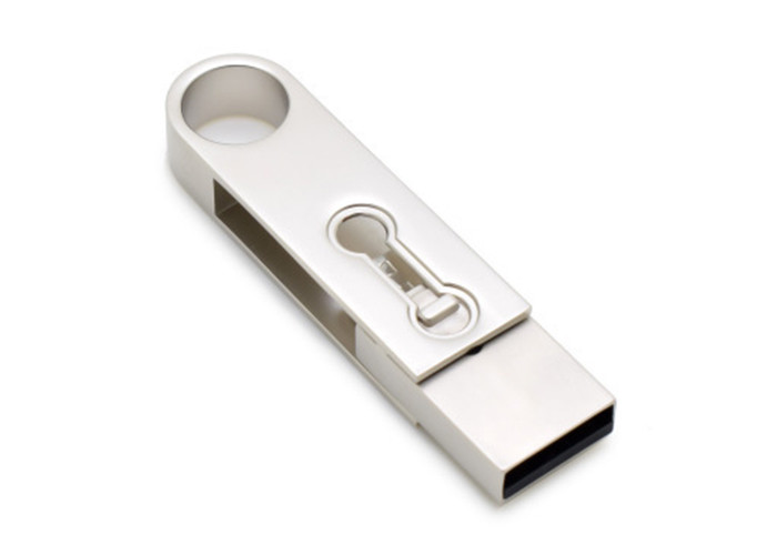 Silvery Otg Usb Flash Drive With High Speed Transfer Rate Ce Certification