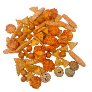 China Gourmet Mixed Rice Crackers - 200g Pack with Five Flavors and Peanuts, Crunchy and All Natural factory