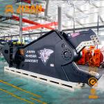 Excavator Rotating Scrap Shear For Demolition Teyun Tycs450rt Hydraulic 115 Bar