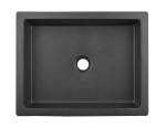 Dual Mount Black Single Bowl Composite Granite/Quartz Kitchen Sink