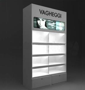 China Melamine Finished Wood Display Cabinets For Cosmetic / Jewelry / Cigarette factory