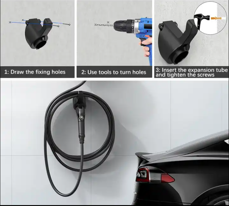 Type 2 EV Plug Holder IEC 62196 Type 2 Dummy Socket EV Charger EV Cable Holder