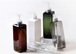 500ml Clear Amber Black Square Plastic Lotion Bottle For Skincare Product