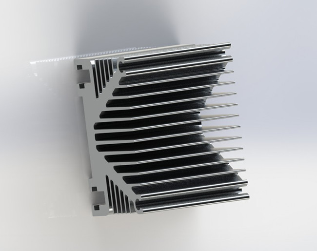 Industrial Facility Aluminum Heatsink Extrusion Profiles Customized Shape