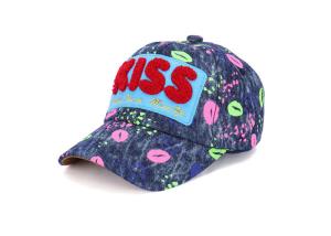 China Children Design Blue Jean Baseball Caps , 6 Panel Denim Fashion Baseball Caps factory