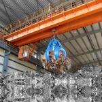 Double Girder Overhead Crane With Hydraulic Grapple Grab Bucket