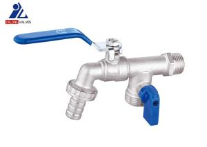China Two Head ISO14001 Water Flow Valve Bibcock Washing Machine Valve factory