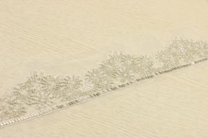 China Braided Sequin Ribbon Trim , Stretchproof Border Lace Beaded Polyester Material factory