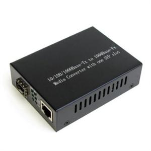 China 10 / 100 / 1000M SM - SFP Dual Optical Fiber Media Converter factory